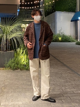 「BEAMS（ビームス）のアイテム（その他アウター）」を使った、sさん（メンズ・186cm）の秋コーディネート