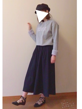 「CECIL McBEE（セシルマクビー）のアイテム（スウェット）」を使った、NON.さん（レディース・164cm）の春コーディネート