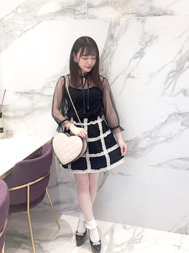 「Honey Salon（ハニーサロン）のアイテム（シャツ/ブラウス）」を使った、seikaさん（レディース・153cm）の夏コーディネート