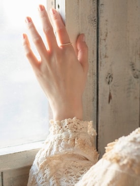 「BLOOM（ブルーム）のアイテム（リング）」を使った、本社スタッフ（BLOOM ONLINE STORE）さん（レディース・156cm）の春コーディネート