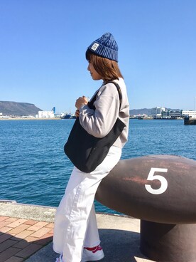 「RAY CASSIN（レイカズン）のアイテム（スウェット）」を使った、maiiamさん（レディース・150cm）の春コーディネート