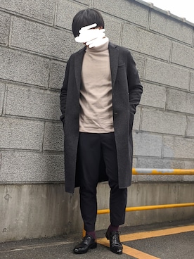 「PULL&BEAR（プルアンドベア）のアイテム（トップス）」を使った、Yukiさん（メンズ・178cm）の冬コーディネート