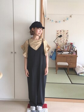 「journal standard L'essage（ジャーナルスタンダードレサージュ）のアイテム（つなぎ/オールインワン）」を使った、𝚝𝚊𝚔𝚊𝚔𝚘さん（レディース・150cm）の春コーディネート