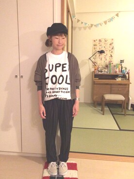 「ADAM ET ROPE'（アダムエロペ）のアイテム（ナイロンジャケット）」を使った、𝚝𝚊𝚔𝚊𝚔𝚘さん（レディース・150cm）の秋コーディネート