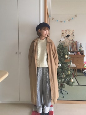 「ADAM ET ROPE'（アダムエロペ）のアイテム（モッズコート）」を使った、𝚝𝚊𝚔𝚊𝚔𝚘さん（レディース・150cm）の冬コーディネート