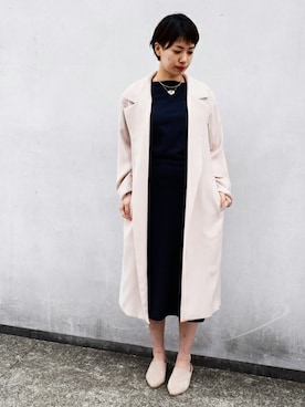 「MK MICHEL KLEIN（エムケーミッシェルクラン）のアイテム（その他アウター）」を使った、MKミッシェルクランさん（レディース・166cm）の冬コーディネート