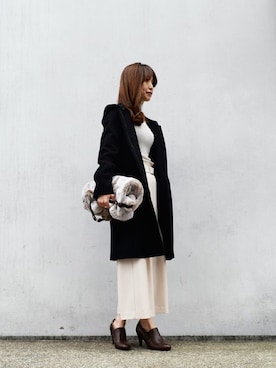 「MK MICHEL KLEIN（エムケーミッシェルクラン）のアイテム（その他アウター）」を使った、MKミッシェルクランさん（レディース・158cm）の秋コーディネート
