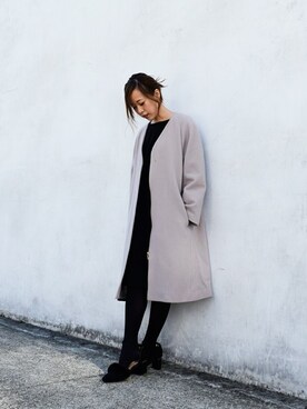 「MK MICHEL KLEIN（エムケーミッシェルクラン）のアイテム（その他アウター）」を使った、MKミッシェルクランさん（レディース・155cm）の秋コーディネート
