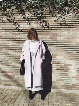 「MK MICHEL KLEIN（エムケーミッシェルクラン）のアイテム（その他アウター）」を使った、MKミッシェルクランさん（レディース・155cm）の冬コーディネート