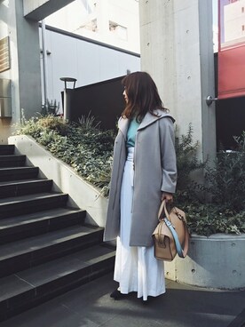 「MK MICHEL KLEIN（エムケーミッシェルクラン）のアイテム（その他アウター）」を使った、MKミッシェルクランさん（レディース・160cm）の冬コーディネート