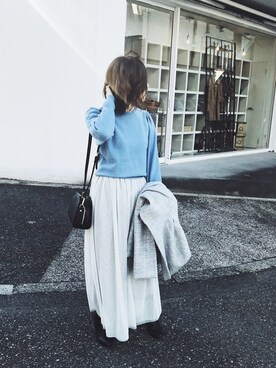 「MK MICHEL KLEIN（エムケーミッシェルクラン）のアイテム（その他アウター）」を使った、MKミッシェルクランさん（レディース・155cm）の冬コーディネート