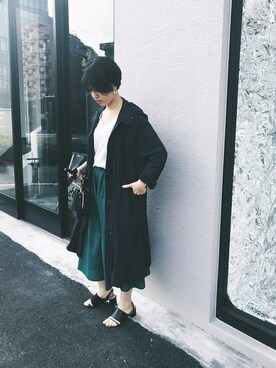「MK MICHEL KLEIN（エムケーミッシェルクラン）のアイテム（その他アウター）」を使った、MKミッシェルクランさん（レディース・166cm）の春コーディネート