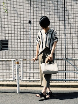 「MKミッシェルクラン」｜「アイテム（シューズ）」を使った、MKミッシェルクランさん（レディース・166cm）の夏コーディネート