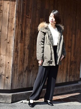 「MK MICHEL KLEIN（エムケーミッシェルクラン）のアイテム（ダウンジャケット/コート）」を使った、MKミッシェルクランさん（レディース・166cm）の秋コーディネート