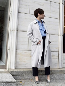 「MK MICHEL KLEIN（エムケーミッシェルクラン）のアイテム（その他アウター）」を使った、MKミッシェルクランさん（レディース・166cm）の春コーディネート