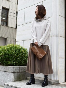 MKミッシェルクランさん（レディース・153cm）の秋コーディネート