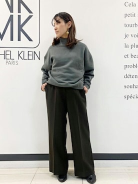 「MK MICHEL KLEIN（エムケーミッシェルクラン）のアイテム（スウェット）」を使った、MKミッシェルクランさん（レディース・152cm）の秋コーディネート
