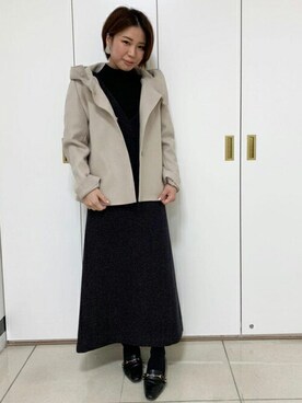 「MK MICHEL KLEIN（エムケーミッシェルクラン）のアイテム（その他アウター）」を使った、MKミッシェルクランさん（レディース・152cm）の秋コーディネート