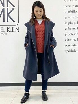 「MK MICHEL KLEIN（エムケーミッシェルクラン）のアイテム（その他アウター）」を使った、MKミッシェルクランさん（レディース・152cm）の冬コーディネート