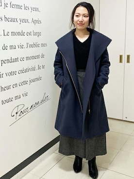 「シック」｜「アイテム（その他アウター）」を使った、MKミッシェルクランさん（レディース・153cm）の冬コーディネート