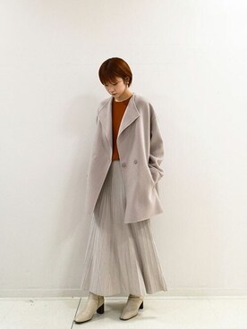 「MK MICHEL KLEIN（エムケーミッシェルクラン）のアイテム（その他アウター）」を使った、MKミッシェルクランさん（レディース・165cm）の秋コーディネート