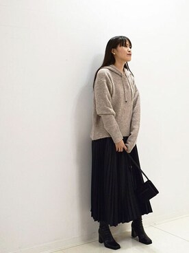 「MKミッシェルクラン」｜「アイテム（パーカー）」を使った、MKミッシェルクランさん（レディース・160cm）の秋コーディネート