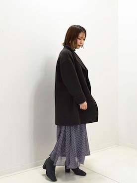 「MK MICHEL KLEIN（エムケーミッシェルクラン）のアイテム（その他アウター）」を使った、MKミッシェルクランさん（レディース・152cm）の秋コーディネート