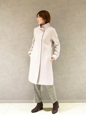 「MK MICHEL KLEIN（エムケーミッシェルクラン）のアイテム（その他アウター）」を使った、MKミッシェルクランさん（レディース・165cm）の秋コーディネート