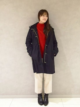 「MK MICHEL KLEIN（エムケーミッシェルクラン）のアイテム（ダウンジャケット/コート）」を使った、MKミッシェルクランさん（レディース・160cm）の冬コーディネート