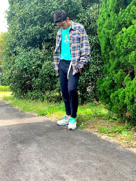 「スラックスパンツ」｜「アイテム（その他アウター）」を使った、Ryuseiさん（メンズ・173cm）の秋コーディネート