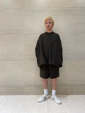 「UNITED ARROWS & SONS（ユナイテッドアローズアンドサンズ）のアイテム（ノーカラージャケット）」を使った、小林祥明さん（メンズ・165cm）の春コーディネート