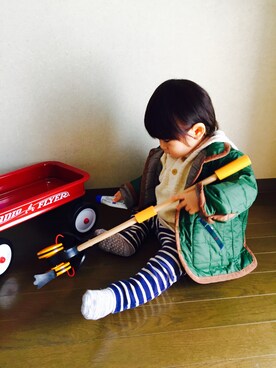 「babygap」｜「アイテム（ダウンジャケット/コート）」を使った、Allenさん（キッズ・70cm）の冬コーディネート