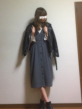 「GORGE（ゴージ）のアイテム（シューズ）」を使った、桃さん（レディース・163cm）の冬コーディネート