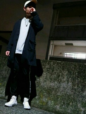 「FILA（フィラ）のアイテム（スウェット）」を使った、Koshiさん（メンズ・176cm）の秋コーディネート