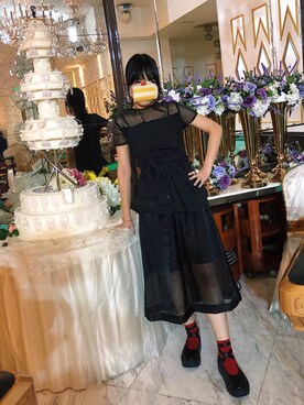 「initial（イニシャル）のアイテム（チュニック）」を使った、Olga Auさん（レディース・168cm）の秋コーディネート