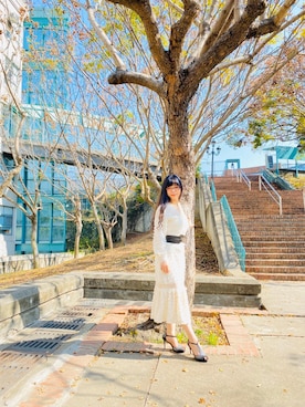 「AS（アス）のアイテム」を使った、靜雯王さん（レディース・161cm）の冬コーディネート