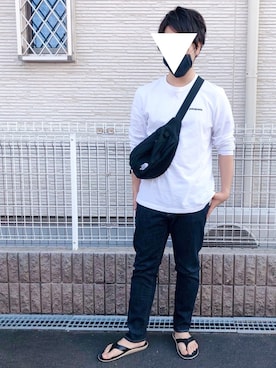 「patagonia」｜「アイテム（ビーチサンダル）」を使った、MATCHさん（メンズ・169cm）の春コーディネート