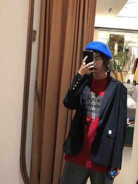 「initial（イニシャル）のアイテム（ハンチング/ベレー帽）」を使った、haxhaxさん（レディース・168cm）の冬コーディネート
