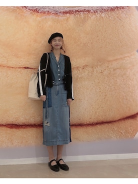 「MU（エムユー）のアイテム」を使った、haxhaxさん（レディース・168cm）の春コーディネート