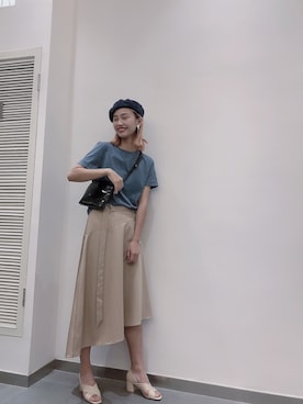 「MU（エムユー）のアイテム」を使った、haxhaxさん（レディース・168cm）の夏コーディネート