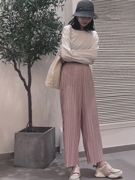 「MU（エムユー）のアイテム」を使った、haxhaxさん（レディース・168cm）の夏コーディネート