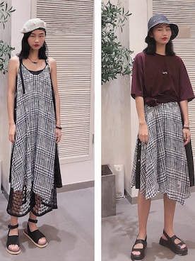 「MU（エムユー）のアイテム」を使った、haxhaxさん（レディース・168cm）の夏コーディネート