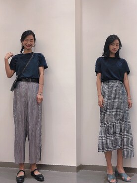 「MU（エムユー）のアイテム」を使った、haxhaxさん（レディース・168cm）の夏コーディネート