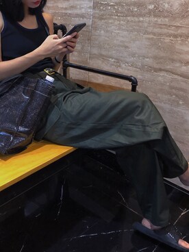 「initial（イニシャル）のアイテム（バッグ）」を使った、haxhaxさん（レディース・168cm）の夏コーディネート