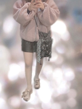 「one after another NICE CLAUP（ワンアフターアナザーナイスクラップ）のアイテム（ブルゾン）」を使った、ma~さん（レディース・152cm）の冬コーディネート