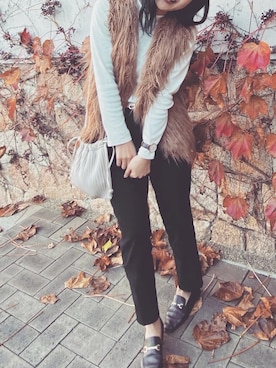 「Daniel Wellington（ダニエルウェリントン）のDaniel Wellington　CLASSIC BRISTOL（アナログ腕時計）」を使った、miさん（レディース・165cm）の秋コーディネート