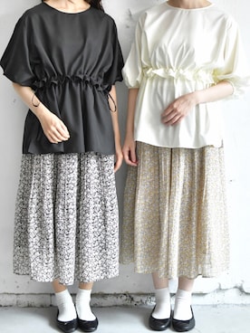 「PairPair（ペアペア）のアイテム（スカート）」を使った、pairpairさん（レディース・165cm）の春コーディネート