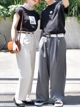 「PairPair（ペアペア）のアイテム（パンツ）」を使った、pairpairさん（レディース・165cm）の夏コーディネート