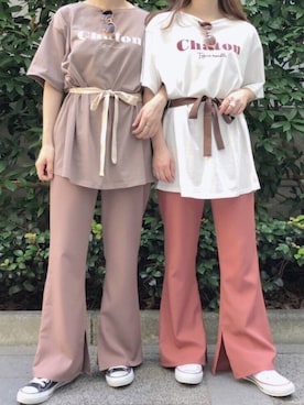「PairPair（ペアペア）のアイテム（パンツ）」を使った、pairpairさん（レディース・165cm）の夏コーディネート