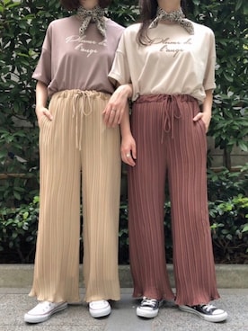 「PairPair（ペアペア）のアイテム（パンツ）」を使った、pairpairさん（レディース・165cm）の夏コーディネート